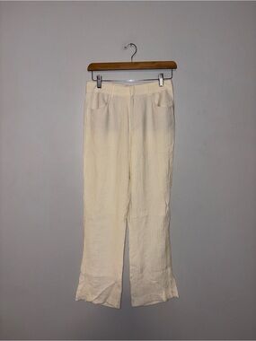 Zara • Cream Straight Leg Pants